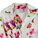 Harvé Benard Harve Bernard white floral linen Blouse Medium Photo 4