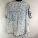 Thread and Supply  Short Sleeve Acid Wash Stonewash Top Women's Size Large Photo 1