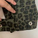 Good American  womens 1 small utility jacket sage leopard green new schaket butto Photo 9