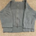 CAbi  Blue Fair Play Sweater Full Zip Pullover Cardigan Reversible Photo 3