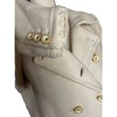 Juicy Couture Wool Blend Double Breasted Pea Coat Jacket in Cream Size Large Photo 4