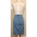 Spacegirlz Vintage Y2K Raw Denim Pencil Skirt Blue Size 2 Photo 2