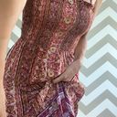 Angie Boho Tribal Print Maxi Slit Dress Photo 0