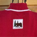 Breckenridge Vintage  Grandma 1/4 Zip Turtleneck Fir Tree Sweater Red Size XL Photo 11