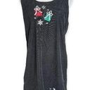 Womens Vintage Embroidered Mandal Bay Christmas Holiday Corduroy Jumper Dress L Black Size L Photo 0