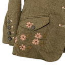 American Eagle  Outfitters Womens‎ Brown Floral Tweed Embroidered Blazer Size M Photo 1