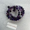 Soft Surroundings  Purple Stacked Agate Bracelet NWT Photo 2