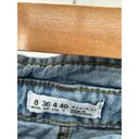 Krass&co Denim  Light Wash Blue Denim Paperbag High-Rise Shorts Women's Size 4 Photo 4