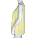 Mango MNG  Shirt Womens 6 Yellow Layer Blouse Chiffon Casual Office Spring Easter Photo 2