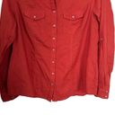 Style & Co . Womens Size S Orange Button Up Shirt Roll Tab Long Sleeves Career Photo 2