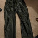 Bar III  black faux leather pants M Photo 4