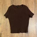 Uniqlo XS  Brown Crop Top Photo 0