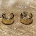 Huggie Half Hoop Gold Tone Chunky Earrings Photo 6