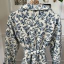 Victoria's Secret Vintage 90s  Country Delft Floral Scroll Fleece Robe XS S Photo 7