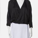 Michelle Mason NWT  Black 100% Silk Long Sleeve Bodysuit ( 0 ) Photo 0