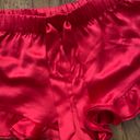 Victoria's Secret Like new Victoria’s secret red satin ruffle mini low rise sleep shorts  Photo 6