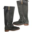 Olukai  Holo Lio II Gray Leather Knee High Equestrian Flat Harness Tall Boots 7 Photo 0