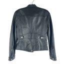 Coach  Uptown Racer Leather Jacket Asymmetrical Zip Black Size XS Photo 4