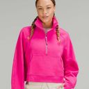 Lululemon  Oversized Sonic Pink Funnel-Neck Scuba Half Zip Photo 6