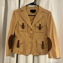 BCBGMAXAZRIA  Sandra The Safari Blazer Brown w/ Faux Leather Elbow Patche… Photo 0