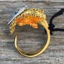 Misis Isla de Mujeres Fish & Starfish Rhinestone Gold Ring. Adjustable. NWT Photo 5