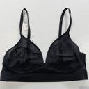 Aerie New  SMOOTHEZ Mesh Bralette Sheer Wireless Bra True Black Size Small Photo 12