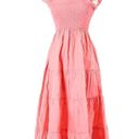 Hill House NWT  Ellie Nap Dress in Coral Cotton Smocked Midi XS Pockets! Photo 1