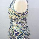 Modcloth  Womens Size Small sleeveless floral peplum retro tank Top Photo 5