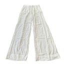Gap NEW  Crinkle wide leg optic white linen pull on drawstring pants Size Medium Photo 10