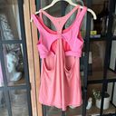 Lululemon  All Sport Support Tank neon Flash Light built in bra coral layered Photo 1