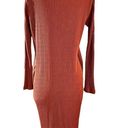 Maje  Milan Long Ribbed Cardigan Sweater Terracotta Cotton Knit Coat 1 Small EUC Photo 3