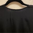 Ramy Brook  Black Silk Short Sleeve V-Neck Top Size M Made In USA Photo 6