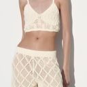 ZARA NWT! Cream Chenille Crochet  Bralette & Shorts Set Photo 3