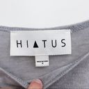 Hiatus  Grey Crop Top Long Sleeve Smocked Hem M Photo 2