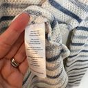 Faherty - Striped Blue White Cotton Blend Long Sleeve Scoop Neck Knit Top Photo 6