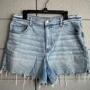 American Eagle Women's  Highest Rise 90s Boyfriend Size 16 Blue Denim Shorts Photo 0