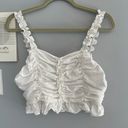 Endless Rose White Ruffle Crop Top Photo 2