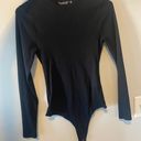 Abercrombie & Fitch Black Ribbed Bodysuit Photo 0