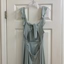 BHLDN  Diana Sage green mint gown ruffle slit med Photo 10