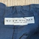 Bryn Walker  Navy Blue Pull-On Linen Cargo Pants - size Medium Photo 5