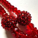 Charter Club  red beaded multi strand strikezone necklace Photo 10