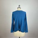 Beyond Yoga  Blue Heather Tie Back Long Sleeve Photo 4