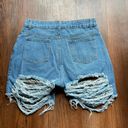 SheIn Distressed Jean Shorts Photo 3