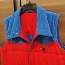 Aviator Nation 💕💕 Reversible Sleeveless Corduroy Vest ~ Red & Blue Small Photo 2