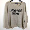 Wooden Ships Wooden Ship Champagne Please Crew Knit Sweater Sz M/L Wool Mohair Beige Black Photo 4