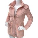 Cole Haan  Womens Size XS Blush Pink Parka Jacket Removable Hood Adjustable Waist Photo 1