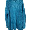 Lane Bryant  Teal Sparkle Chenille Open Front Cardigan Sweater Open Knit 14/16‎ Photo 2