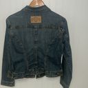 CAbi  Jean Jacket Blue Denim Button Front Cropped Photo 4