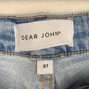 Dear John  womens 31 rosa flare light wash distressed jeans denim blue raw hem Photo 2