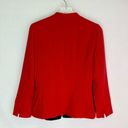 Lafayette 148  New York Red Tara Seamed Scuba Zip Front Jacket Blazer Size 10 Photo 3